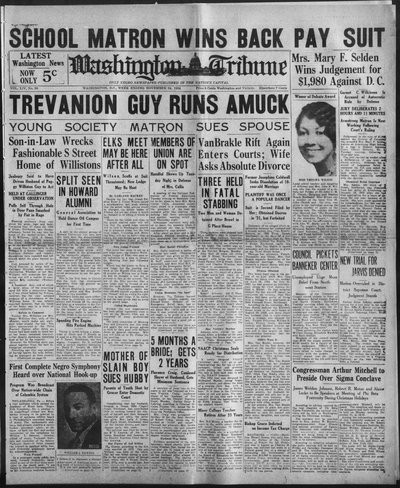 Washington Tribune, Nov 24, 1934