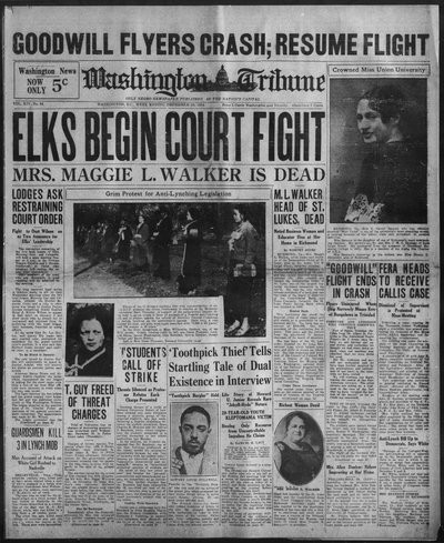 Washington Tribune, Dec 22, 1934