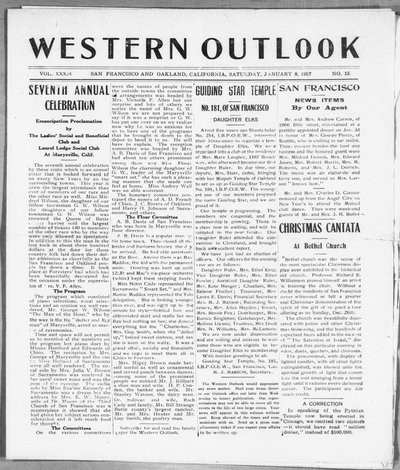 Western Outlook, Jan 8, 1927