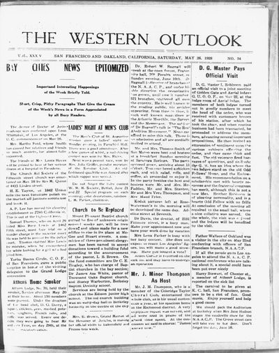Western Outlook, May 26, 1928