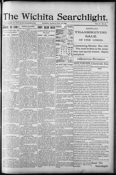 Wichita Searchlight, Nov 10, 1900