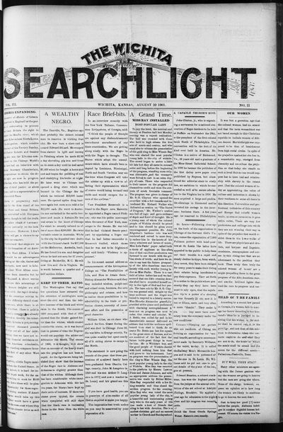 Wichita Searchlight, Aug 10, 1901