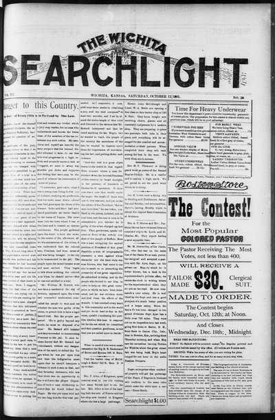 Wichita Searchlight, Oct 12, 1901