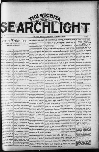 Wichita Searchlight, Nov 9, 1901