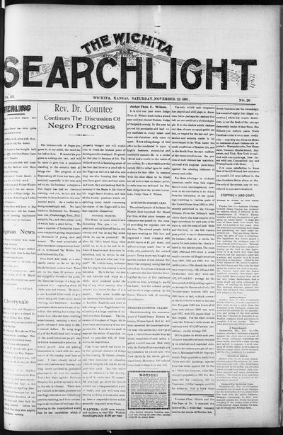 Wichita Searchlight, Nov 23, 1901