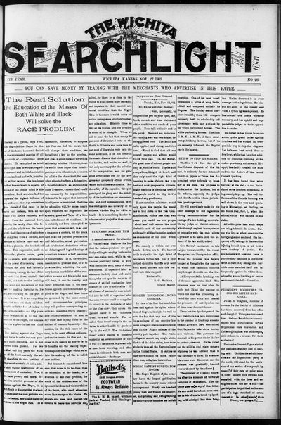 Wichita Searchlight, Nov 22, 1902