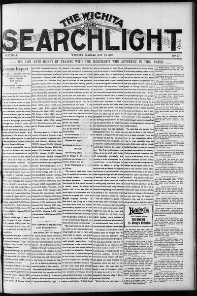 Wichita Searchlight, Nov 29, 1902