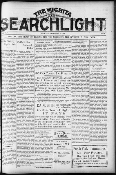 Wichita Searchlight, May 14, 1904