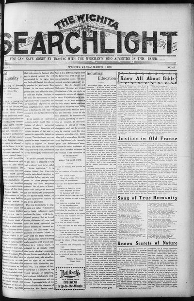 Wichita Searchlight, Mar 11, 1905