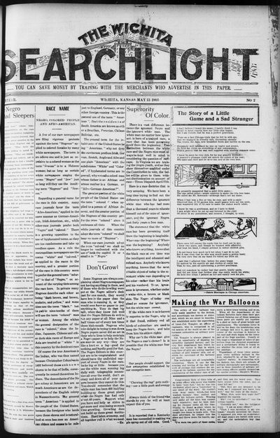 Wichita Searchlight, May 13, 1905
