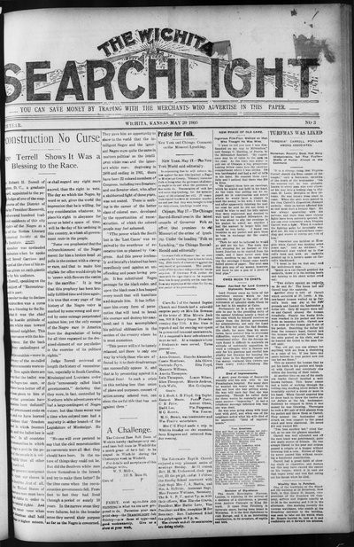Wichita Searchlight, May 20, 1905