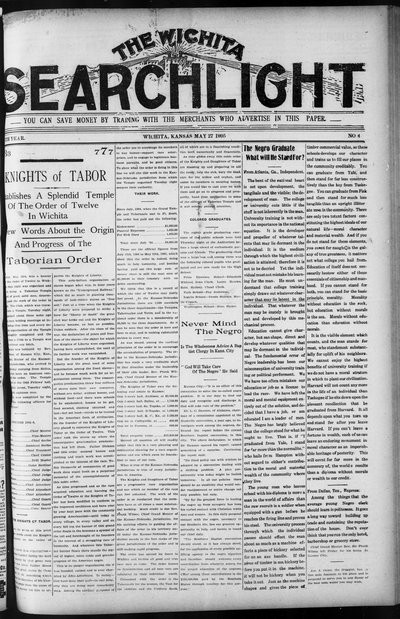 Wichita Searchlight, May 27, 1905