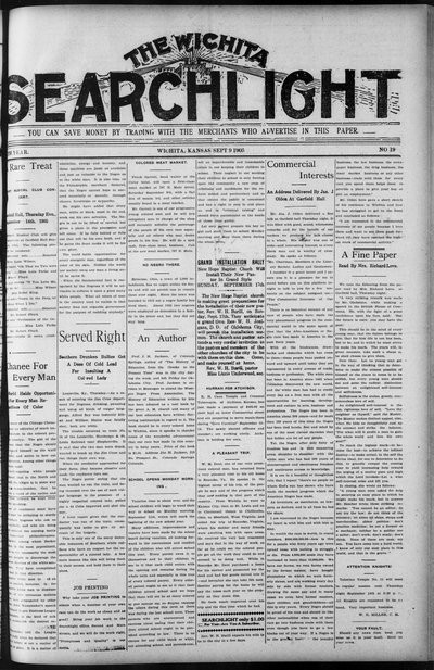 Wichita Searchlight, Sep 9, 1905