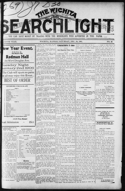 Wichita Searchlight, Dec 30, 1905