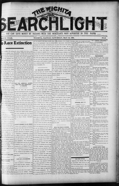 Wichita Searchlight, May 19, 1906
