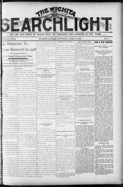 Wichita Searchlight, Apr 13, 1907