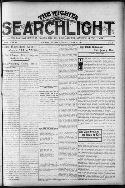 Wichita Searchlight, May 11, 1907