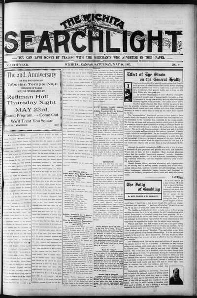 Wichita Searchlight, May 18, 1907