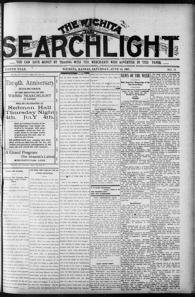 Wichita Searchlight, Jun 15, 1907