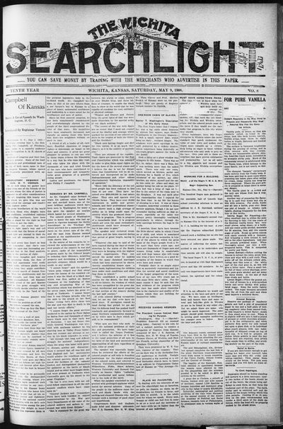 Wichita Searchlight, May 9, 1908