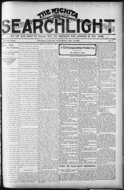 Wichita Searchlight, May 16, 1908