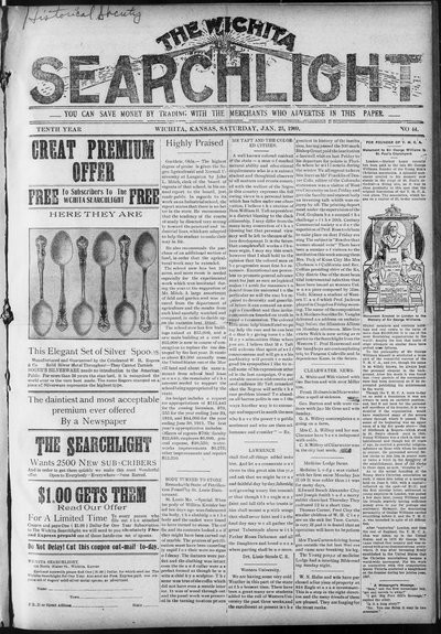 Wichita Searchlight, Jan 23, 1909