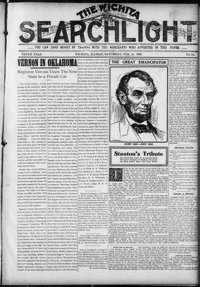 Wichita Searchlight, Feb 13, 1909