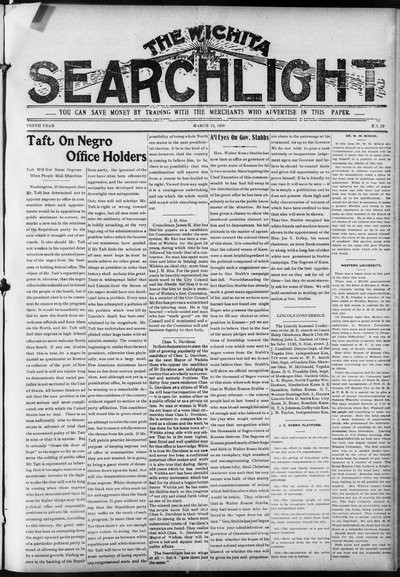 Wichita Searchlight, Mar 13, 1909