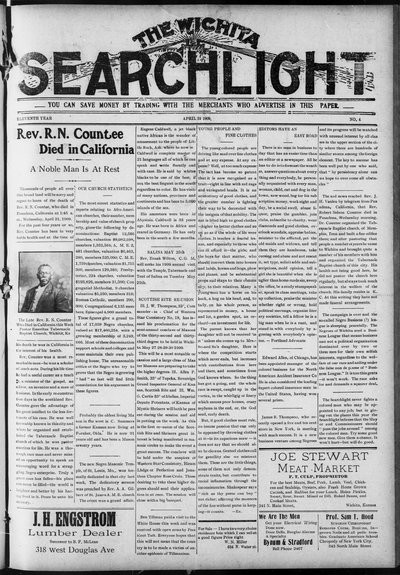 Wichita Searchlight, Apr 24, 1909