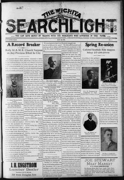 Wichita Searchlight, May 22, 1909