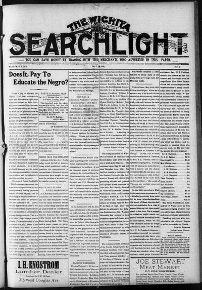 Wichita Searchlight, May 29, 1909