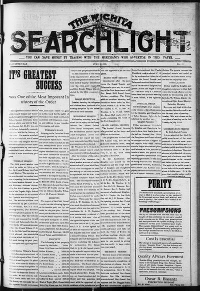 Wichita Searchlight, Jul 24, 1909