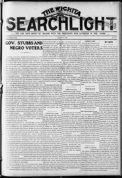 Wichita Searchlight, Aug 21, 1909