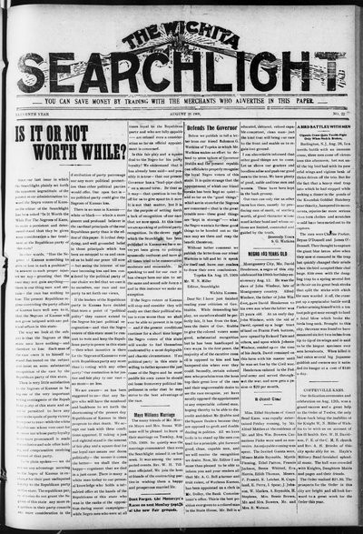 Wichita Searchlight, Aug 28, 1909