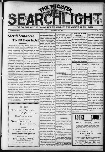 Wichita Searchlight, Nov 20, 1909