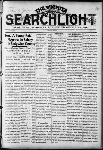 Wichita Searchlight, Jan 15, 1910