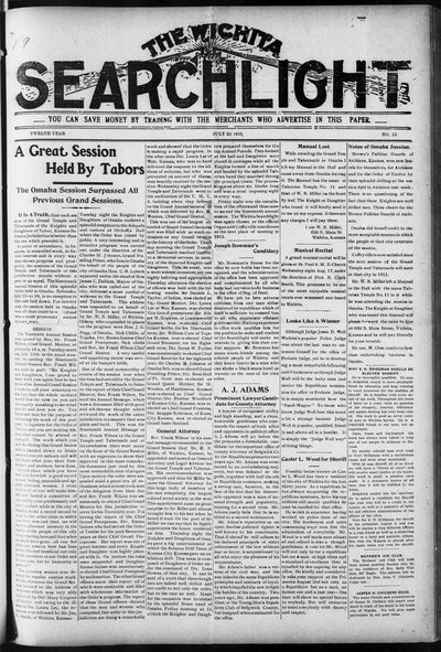Wichita Searchlight, Jul 23, 1910