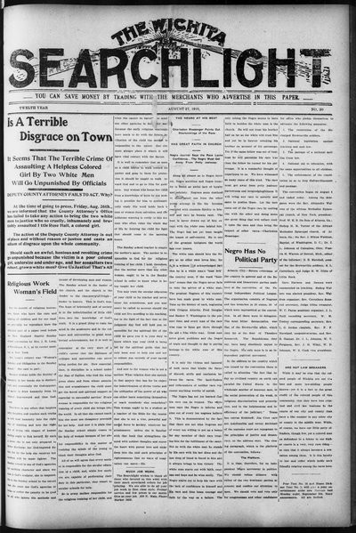 Wichita Searchlight, Aug 27, 1910