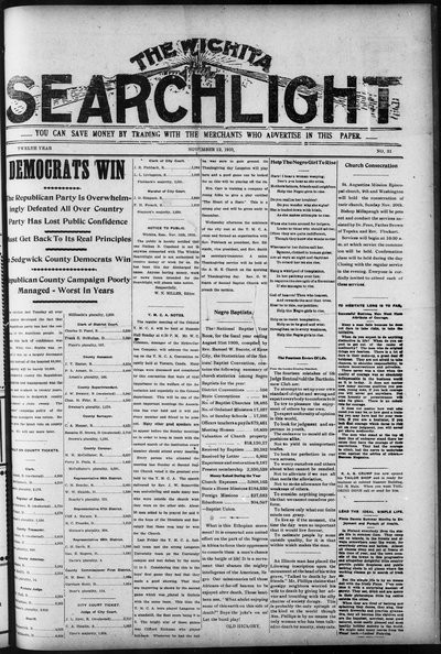 Wichita Searchlight, Nov 12, 1910