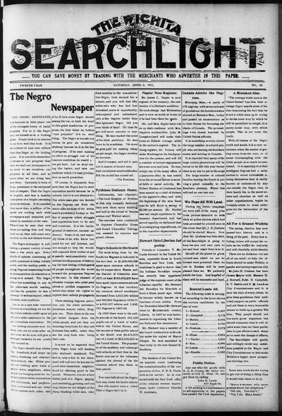 Wichita Searchlight, Apr 8, 1911