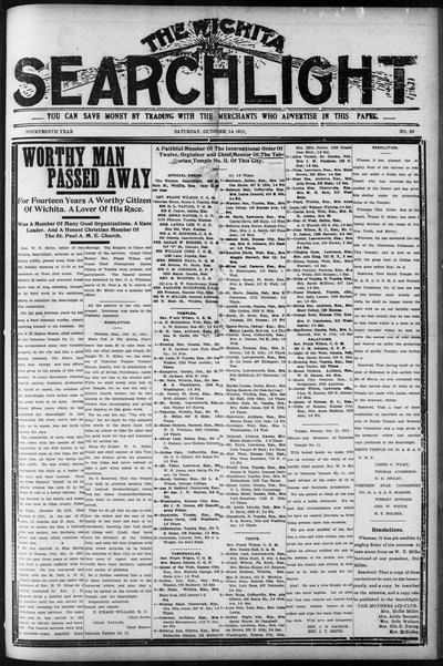 Wichita Searchlight, Oct 14, 1911