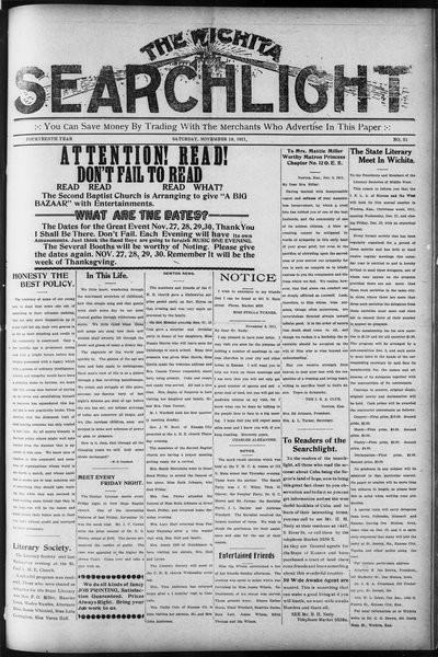 Wichita Searchlight, Nov 18, 1911