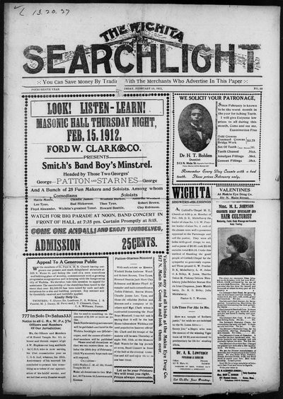 Wichita Searchlight, Feb 10, 1912
