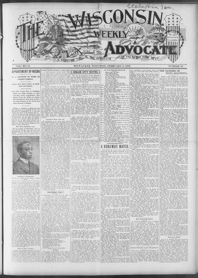 Wisconsin Weekly Advocate, Feb 8, 1900