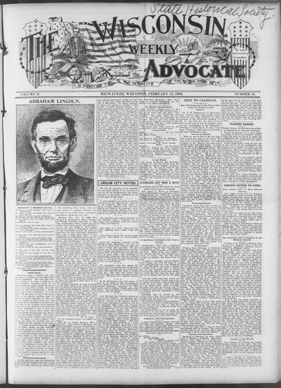 Wisconsin Weekly Advocate, Feb 15, 1900