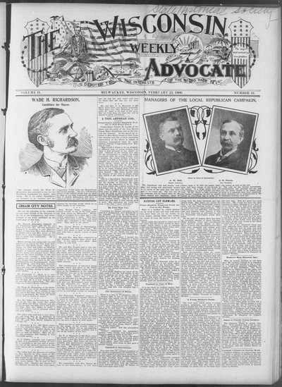 Wisconsin Weekly Advocate, Feb 22, 1900