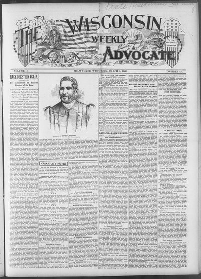 Wisconsin Weekly Advocate, Mar 8, 1900