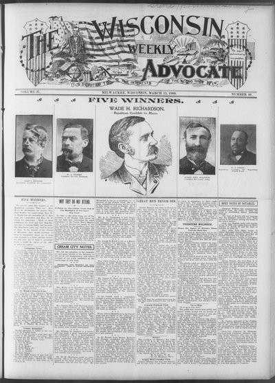 Wisconsin Weekly Advocate, Mar 15, 1900