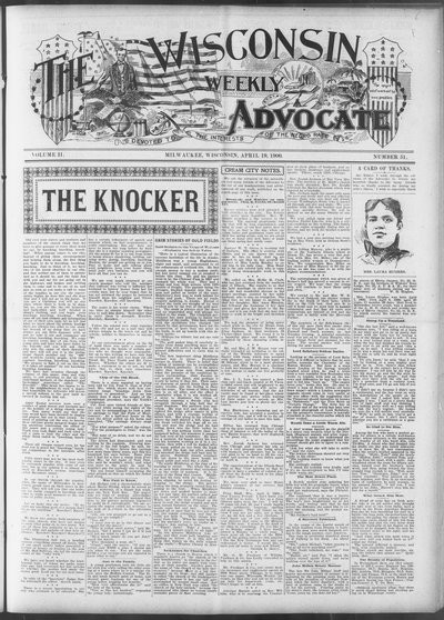 Wisconsin Weekly Advocate, Apr 19, 1900