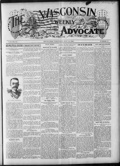 Wisconsin Weekly Advocate, Jul 12, 1900